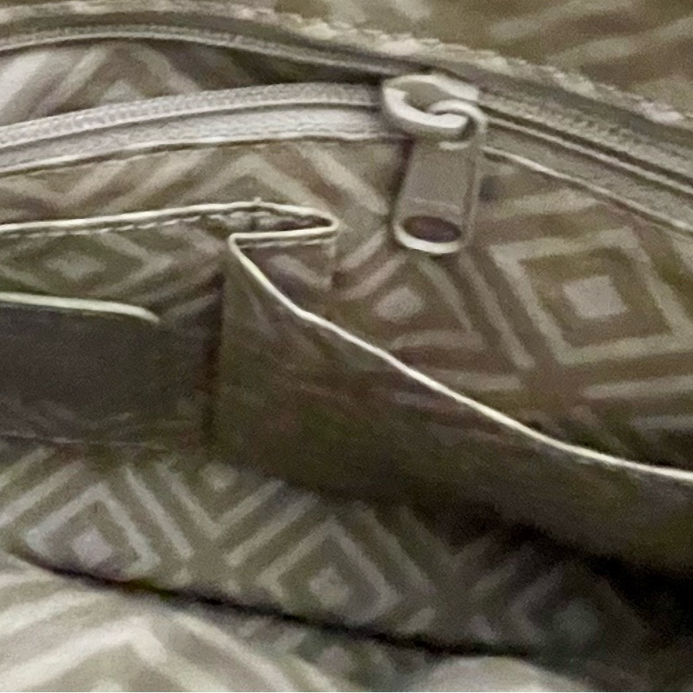 Brighton Taupe Leather Crossbody Bag with Braided Strap & Heart - Picture 7 of 16